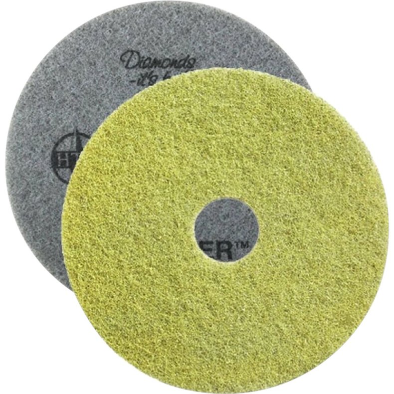 Gulvrondel, Diversey TASKI Twister, 11", �280mm, gul, RPET, diamant, til lettere grovreng�ring *Denne vare tages ikke retur*
