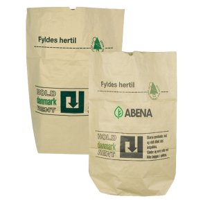 Papirs�k, 2-lags, 110 l, brun, papir, 70x95+25 cm, v�dst�rk, p�trykt 