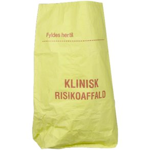 Papirs�k, 1-lags, 110 l, gul, papir, 70x95+25cm, v�dst�rk, p�trykt 