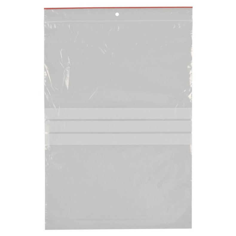 Lynl�spose, klar, LDPE/virgin, 20x30cm, med skrivefelt