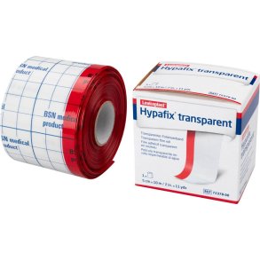 Filmforbinding, Hypafix Transparent, 10m x 5cm, latexfri, usteril *Denne vare tages ikke retur*
