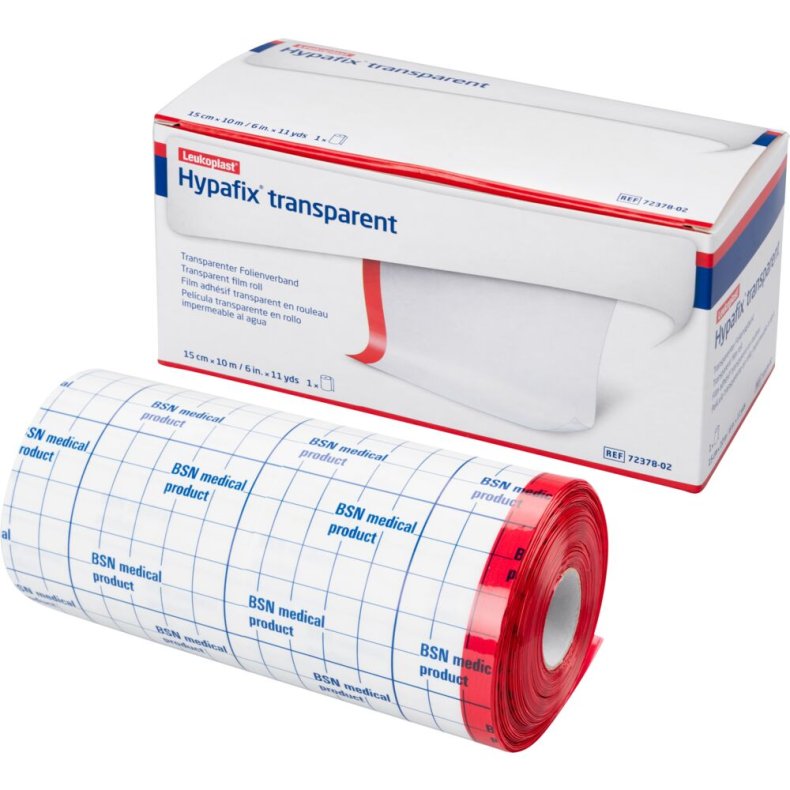 Filmforbinding, Hypafix Transparent, 10m x 15cm, latexfri, usteril *Denne vare tages ikke retur*