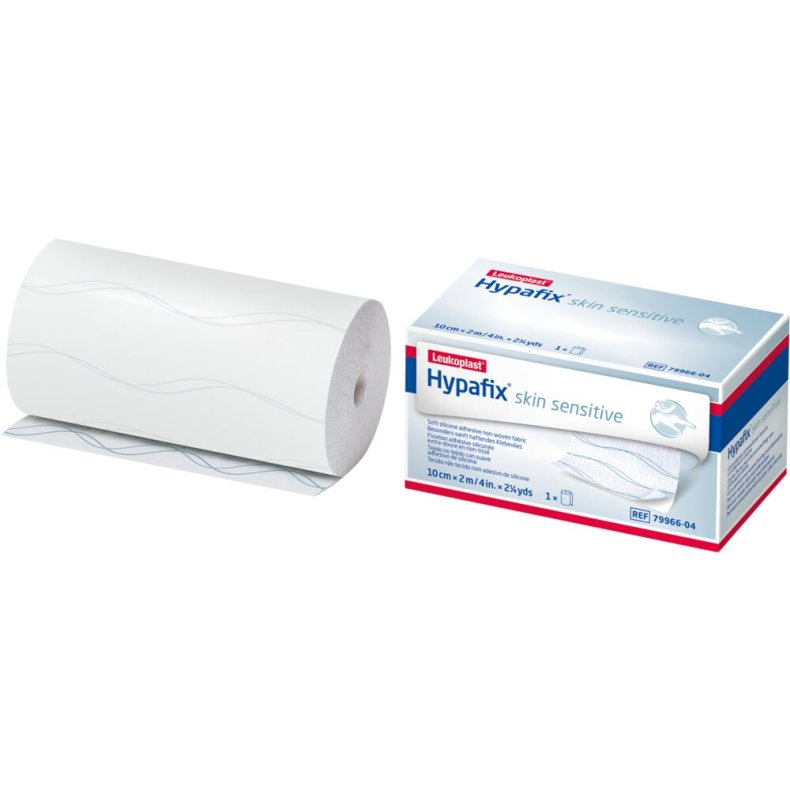 Fikseringstape, Hypafix Skin Sensitive, 2m x 10cm, hvid, med silikonekl�ber, latexfri, usteril *Denne vare tages ikke retur*