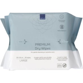 T�r Vaskeklud, ABENA PREMIUM, Z-fold, 30x30cm, hvid, Renrumsproduceret, 50 stk. *Denne vare tages ikke retur*