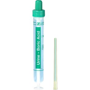 Urinmonovette, 10 ml, gr�n, med stabilisator (borsyre), steril *Denne vare tages ikke retur*