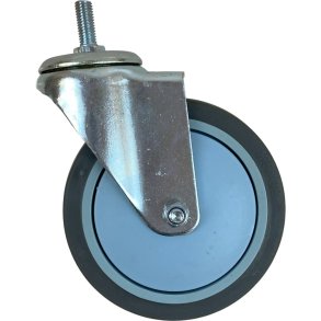 Hjul, �120mm, gr�, metal/gummi *Denne vare tages ikke retur*