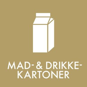 Piktogram, 18x18cm, brun, folie, til mad- og drikkekartoner, selvkl�bende