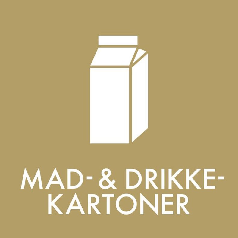 Piktogram, 18x18cm, brun, folie, til mad- og drikkekartoner, selvkl�bende
