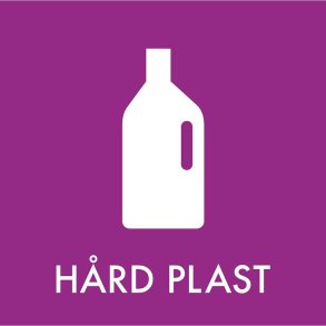 Piktogram, 18x18cm, lilla, folie, til h�rd plast, selvkl�bende
