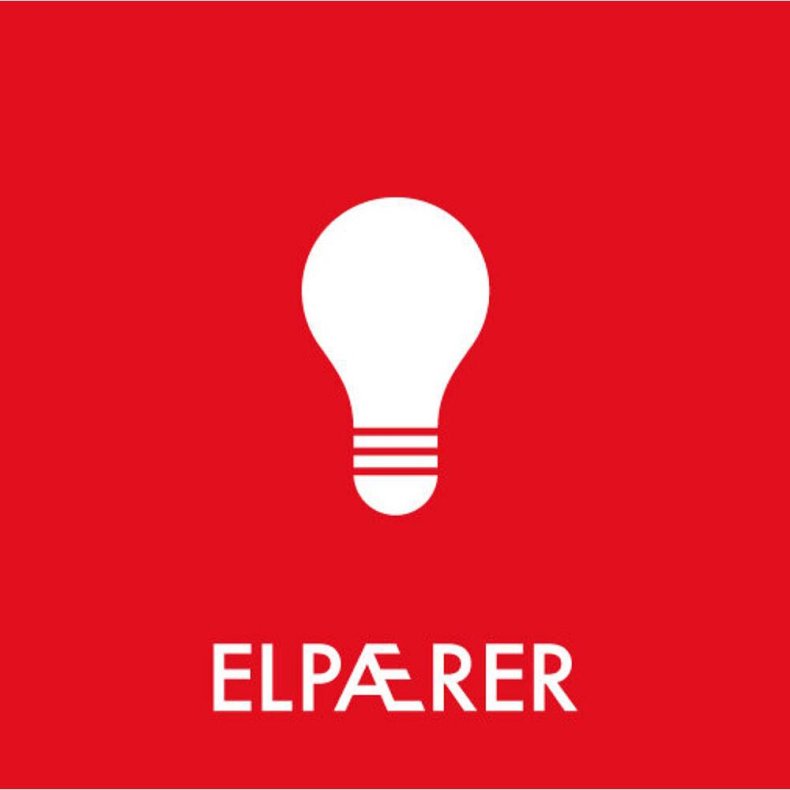 Piktogram, 6x6cm, r�d, folie, til elp�rer, selvkl�bende