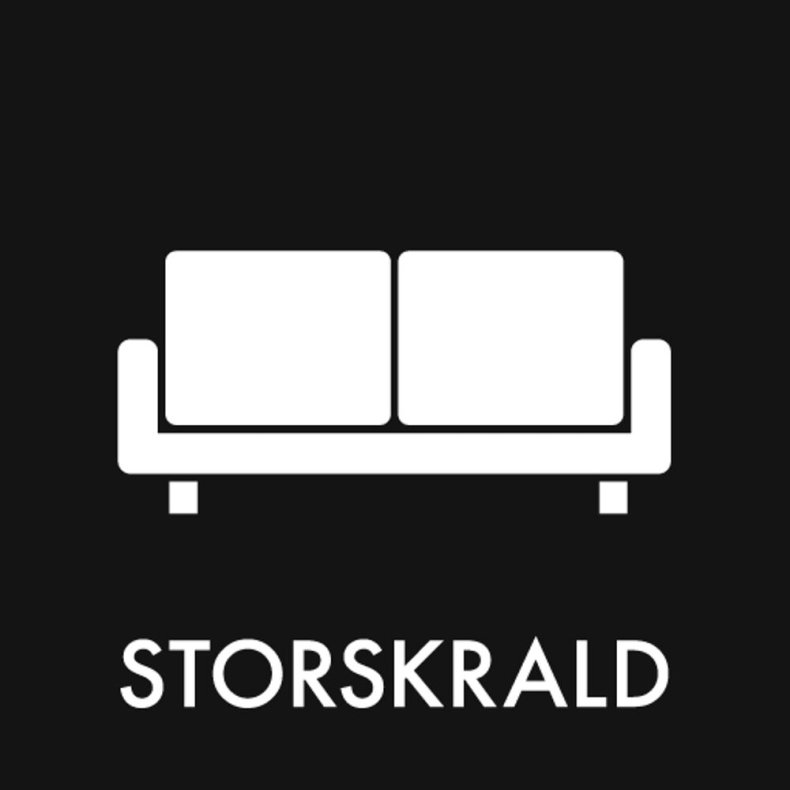 Piktogram, 6x6cm, sort, folie, til storskrald, selvkl�bende