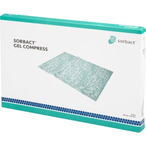 Hydrofob bandage, Sorbact Gel Compress, 20x25cm, gr�n, latexfri, steril, engangs *Denne vare tages ikke retur*