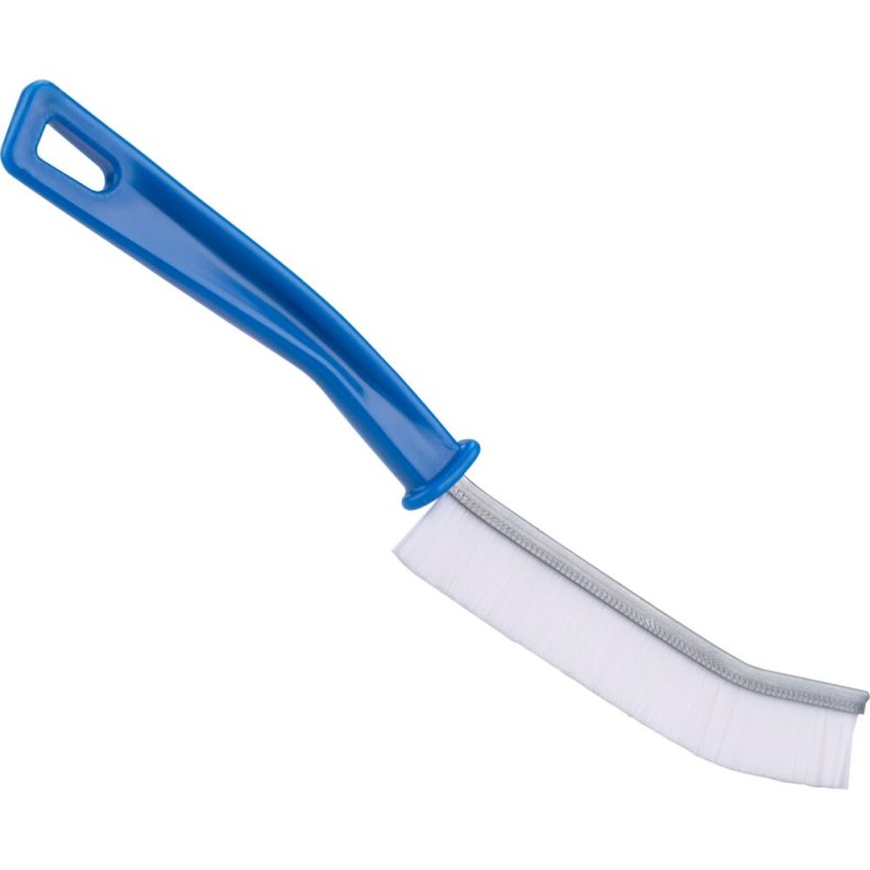 Sanitetsb�rste, 21cm, bl�, polyester/PP/rustfrit st�l