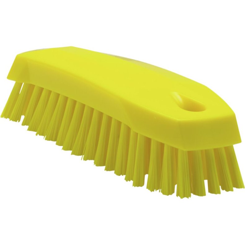 K�rneb�rste, Vikan, 16,5x5x4,5cm, gul, polyester/PP/rustfrit st�l, 16,5 cm, medium *Denne vare tages ikke retur*