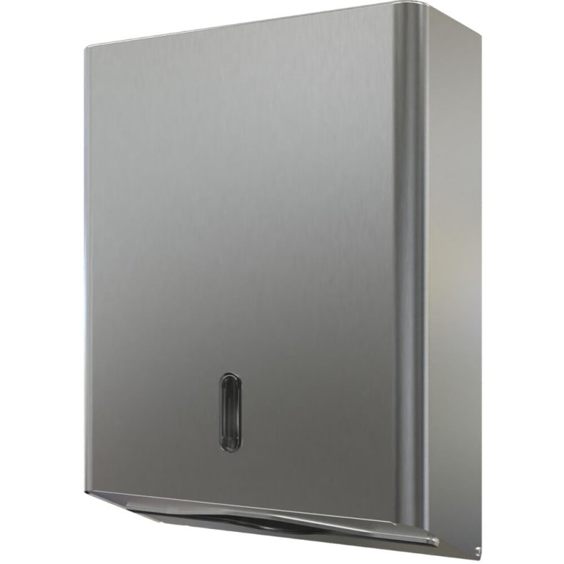 Dispenser, neutral, Maxi, 11,5x27x36cm, gr�, rustfrit st�l, til alle typer h�ndkl�deark