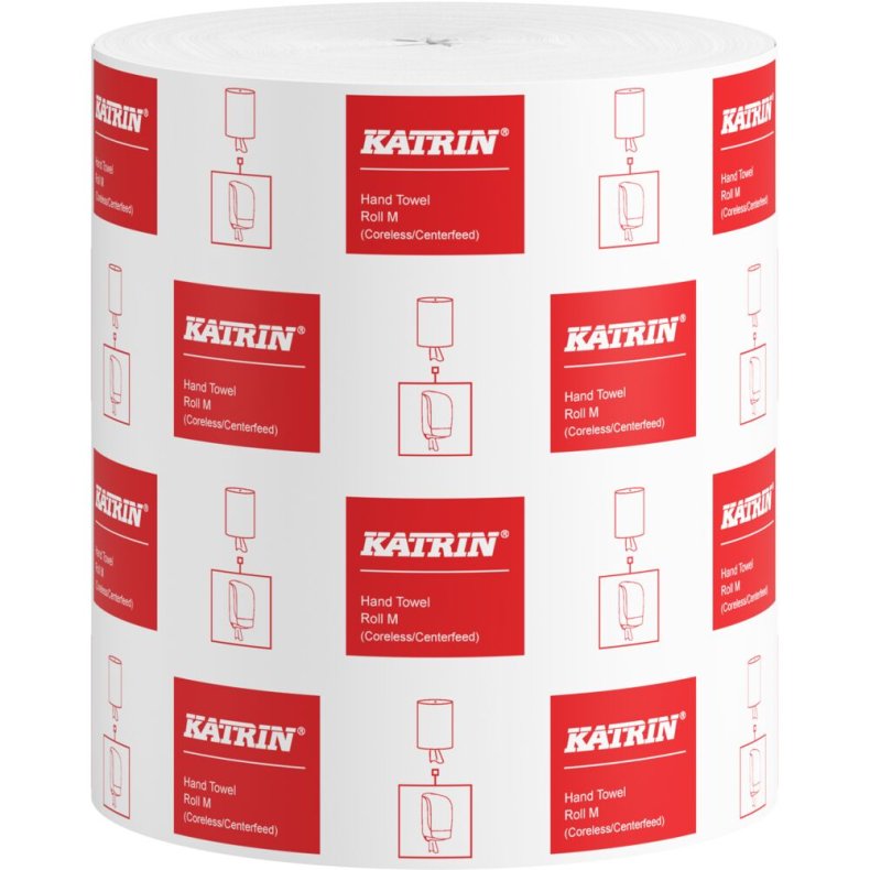 H�ndkl�derulle, Katrin Classic, 1-lags, Midi, 320m x 20,5cm, �19,5cm, hvid, blandingsfibre, uden hylse