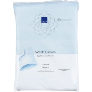 Vaskehandske, Dry, Airlaid/PE, ABENA, 23x16cm, ultrasonic sealed, airlaid, engangs