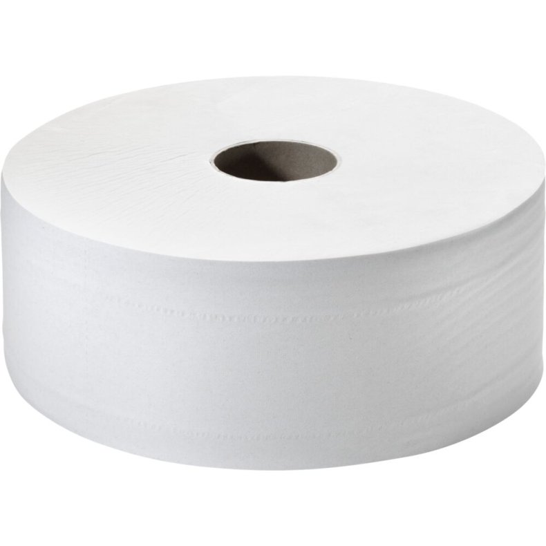 Jumborulle, Tork T1 Universal, 2-lags, Midi, 380m x 9,1cm, �26cm, hvid, genanvendt papir