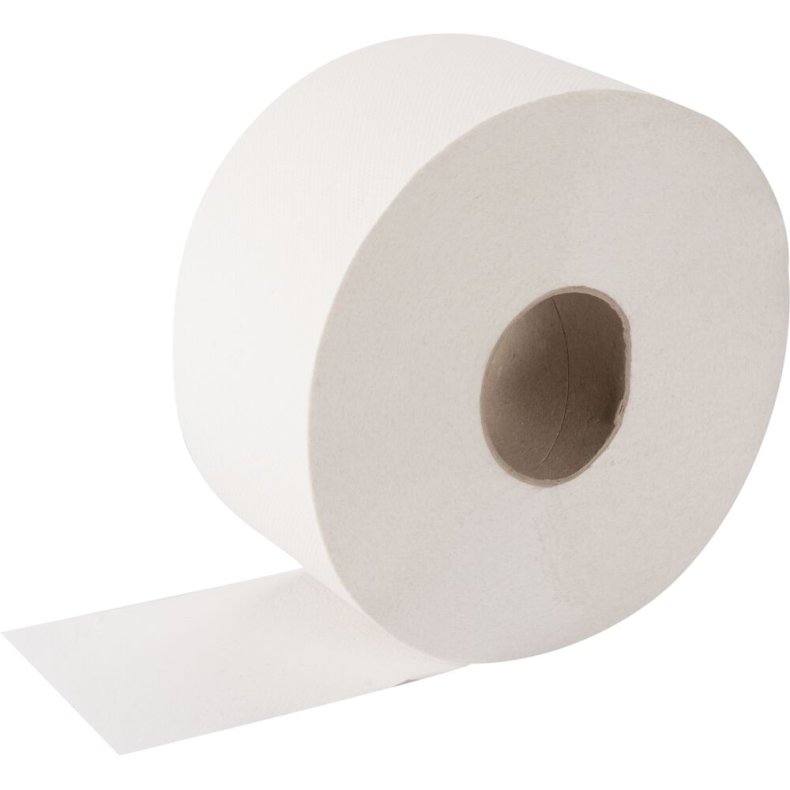Jumborulle, ABENA Care-Ness Classic, 3-lags, Mini, 150m x 9,2cm, �18,5cm, hvid, blandingsfibre