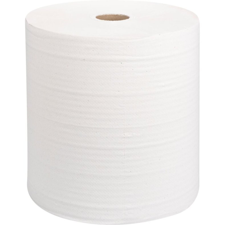 V�rkstedsrulle, 2-lags, 500m x 32cm, �30cm, hvid, genanvendt papir