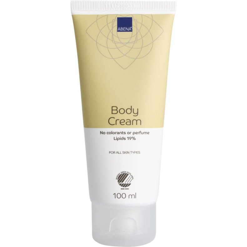 Hudplejecreme, ABENA, 100 ml, uden farve og parfume, 19% fedt