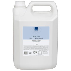 H�r- og Bodyshampoo, ABENA, 5000 ml, uden farve og parfume