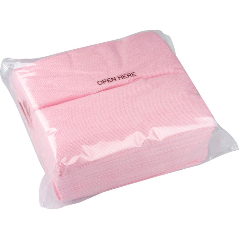 Aft�rringsklud, ABENA, 40x30cm, r�d, polyester/viskose, engang