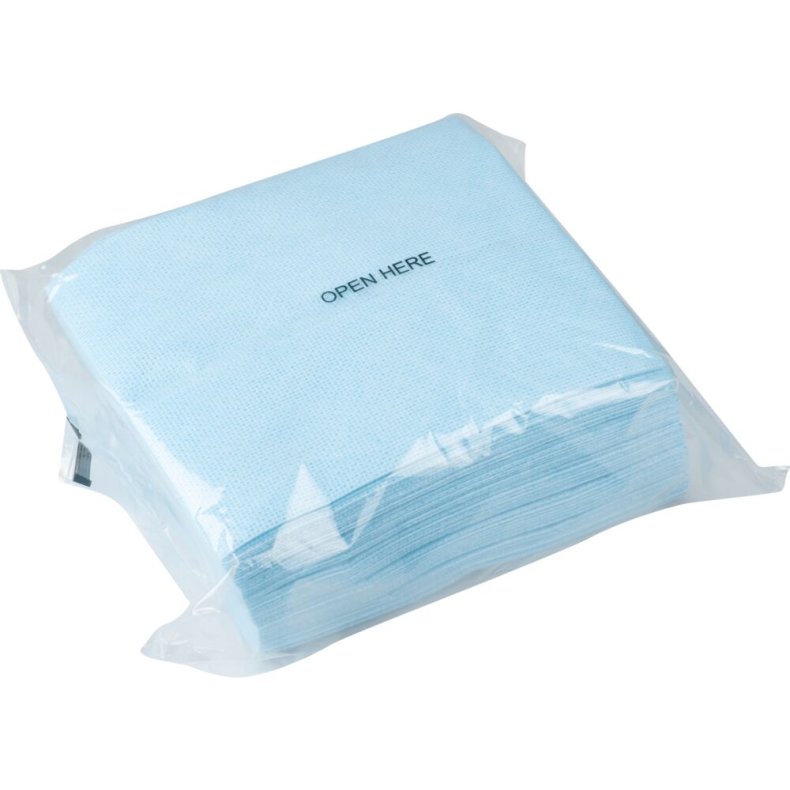 Aft�rringsklud, ABENA, 40x30cm, bl�, polyester/viskose, engangs