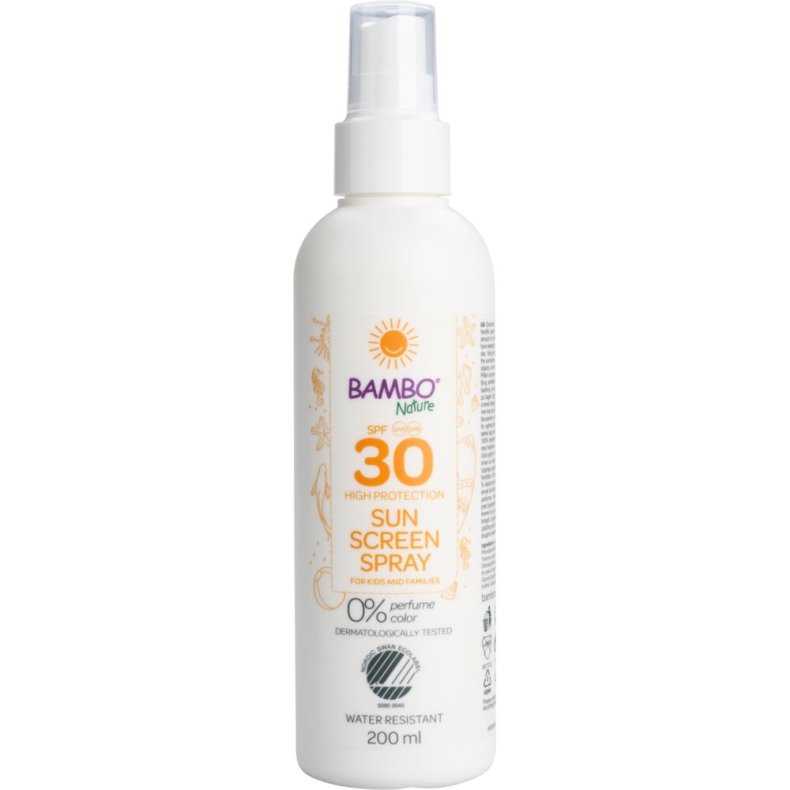Solspray, Bambo Nature, 200 ml, SPF30, til b�rn, uden farve og parfume