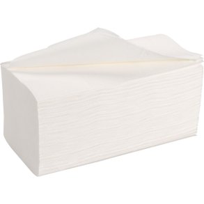 H�ndkl�deark, ABENA Care-Ness Excellent, 2-lags, V-fold, 21x20,8cm, 10,5 cm, hvid, nyfiber