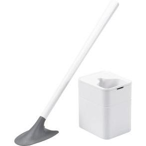 Toiletb�rste, Sanimaid, 10x9x46cm, hvid, ABS/TPE, med hygiejnisk b�rstehoved