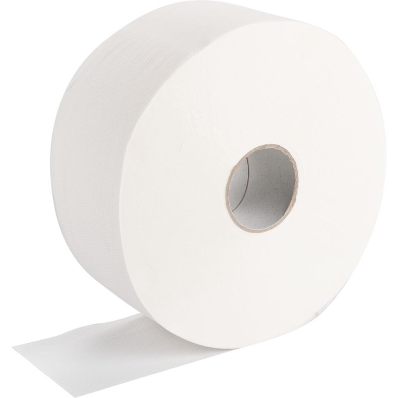 Jumborulle, neutral, 2-lags, Midi, 300m x 9cm, �23,5cm, hvid, nyfiber, perforeret