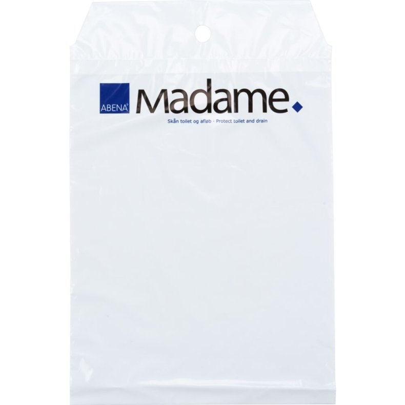 Madamepose, 5 l, hvid, LDPE/genanvendt, 25x35cm, med tryk, med huller til holder
