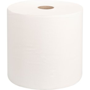 V�rkstedsrulle, neutral, 2-lags, 501m x 32,5cm, �33cm, hvid, blandingsfibre