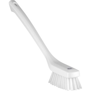 H�ndb�rste, Vikan, 41,5x7,1x7,5cm, hvid, polyester/PP/rustfrit st�l, stiv *Denne vare tages ikke retur*