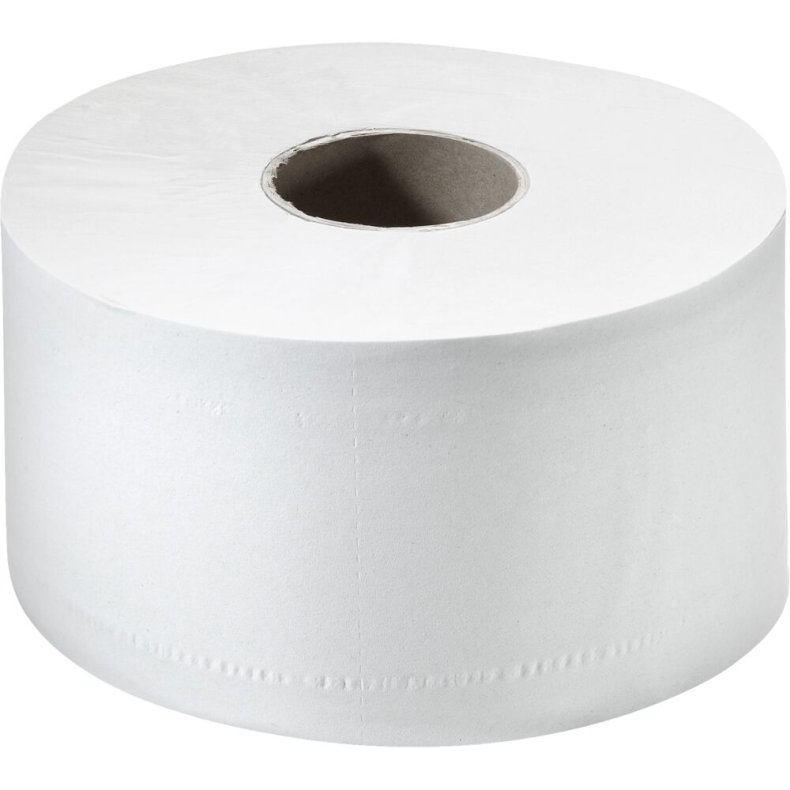 Jumborulle, Tork T2 Universal, 2-lags, Mini, 170m x 9,1cm, �18,8cm, hvid, genanvendt papir
