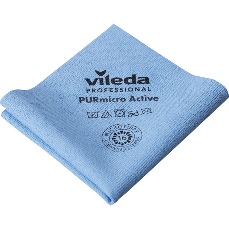 Reng�ringsklud, Vileda PURmicro Active, 35x38cm, bl� *Denne vare tages ikke retur*