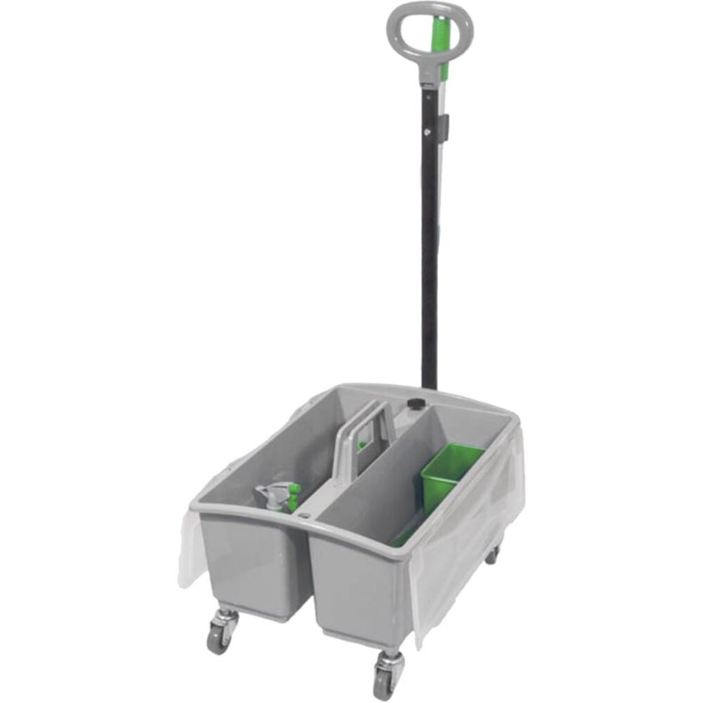 Transportvogn, 600x385x965mm, gr�, metal/PP, til opbevaring