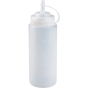 Doseringsflaske, 500 ml, klar, plast, med ketchupl�g