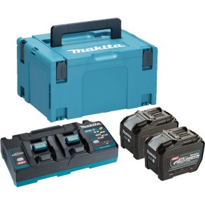 Batteripakke, Makita XGT, bl�, 40V, 2x 8,0Ah, dobbelt lynlader *Denne vare tages ikke retur*