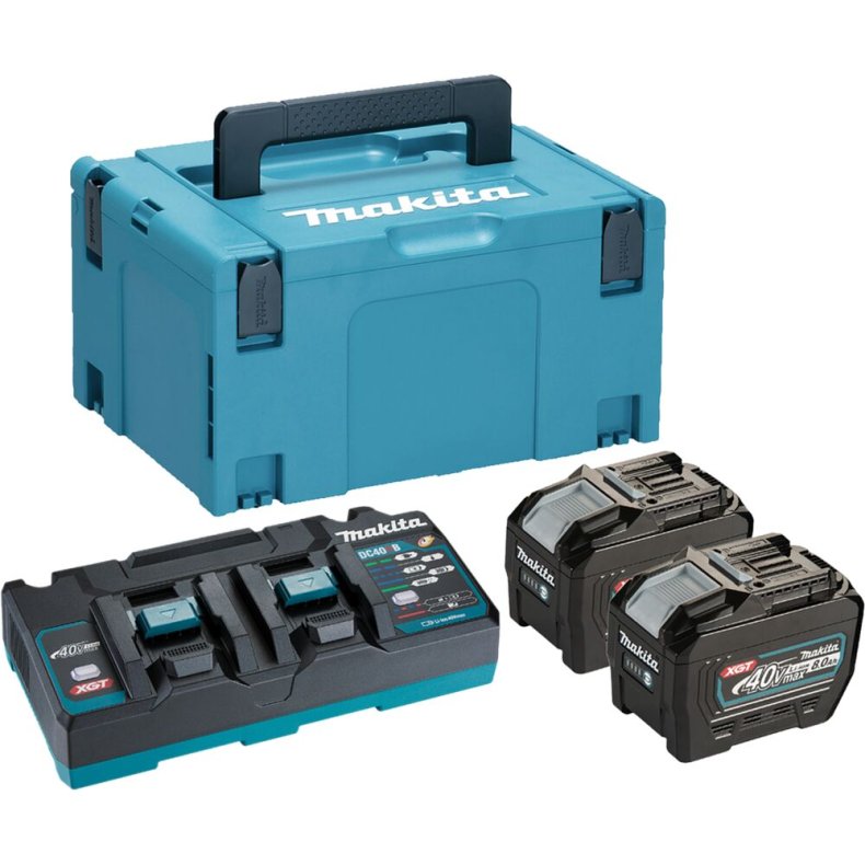 Batteripakke, Makita XGT, bl�, 40V, 2x 8,0Ah, dobbelt lynlader *Denne vare tages ikke retur*