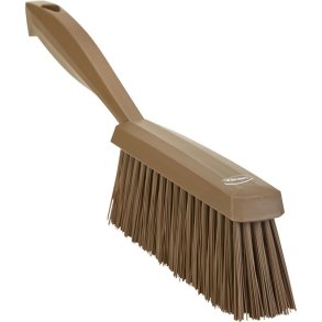 H�ndkost, Vikan, 33x3,5x11cm, brun, polyester/PP/rustfrit st�l, medium *Denne vare tages ikke retur*