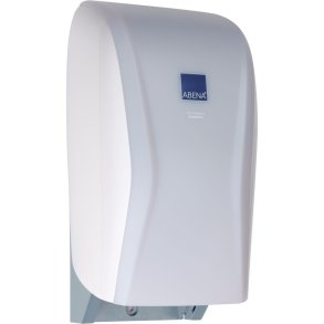 Dispenser, ABENA Technology by Hagleitner, 16,3x15x32,6cm, hvid, plast, til 2 ruller toiletpapir, manuel, system