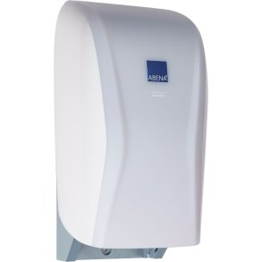 Dispenser, ABENA Technology by Hagleitner, 16,3x1,5x32,6cm, hvid, plast, til 2 ruller toiletpapir, elektronisk, system