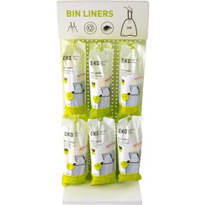 Affaldspose, med sn�reluk, EKO, hvid, MDPE, 49x68cm, 18-28 l (F1)