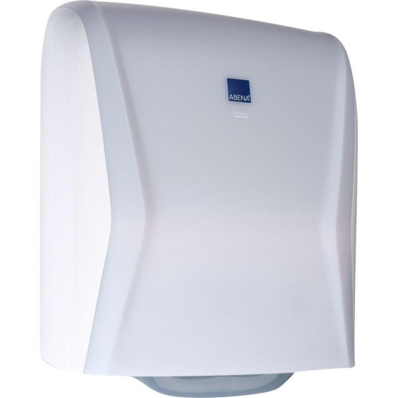 Dispenser, ABENA Technology by Hagleitner, 22,9x33,3x42,1cm, hvid, plast, til h�ndkl�deruller, manuel