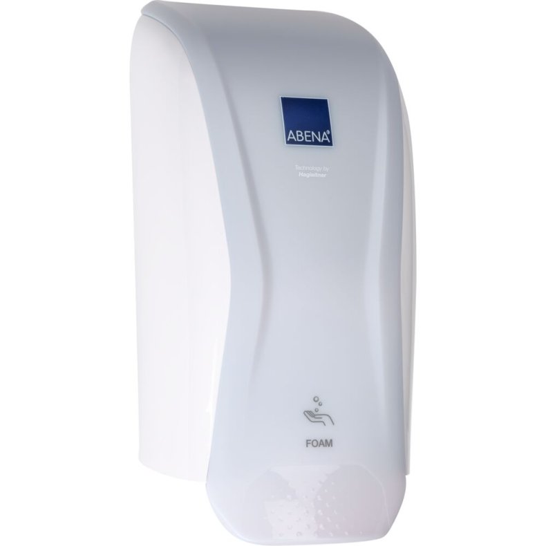 Dispenser, ABENA Technology by Hagleitner, 600 ml, hvid, plast, til pose refiller, manuel, til skums�be/desinfek.