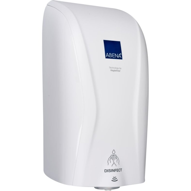 Dispenser, ABENA Technology by Hagleitner, 12,6x13,1x23,3cm, 700 ml, hvid, plast, til desinfektiongel, elektronisk