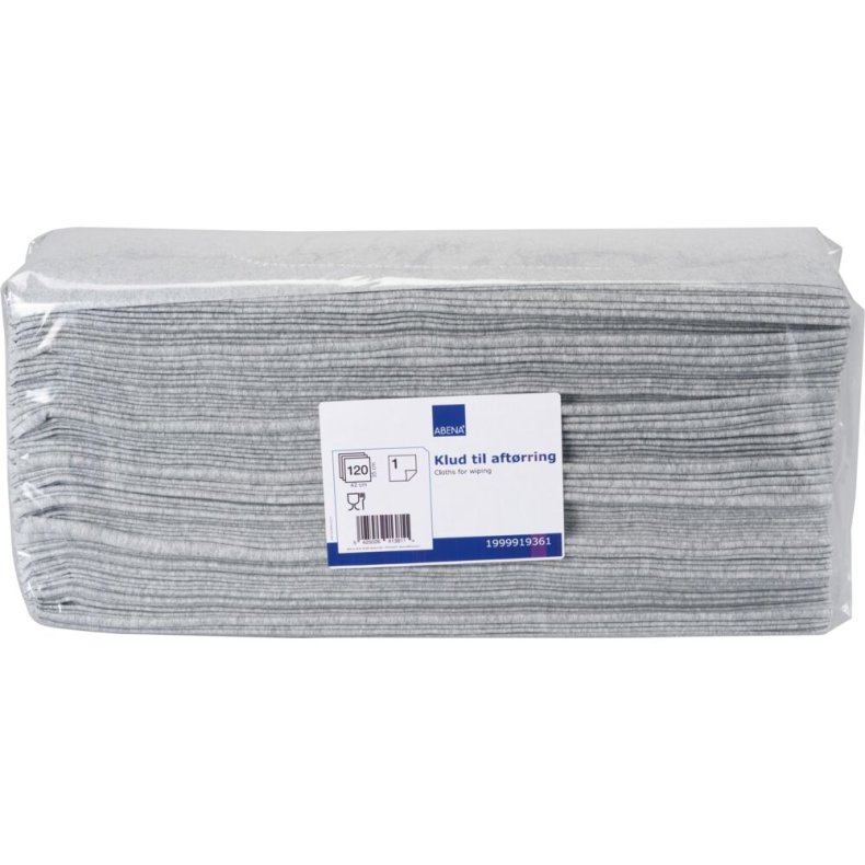 Industriaft�rring, ABENA, 1-lags, interfold, 42x35cm, 10,5 cm, gr�, nonwoven