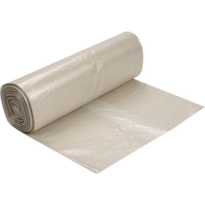 Affaldspose, 40 l, klar, LDPE/genanvendt, 50x70cm
